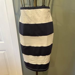 Striped pencil skirt